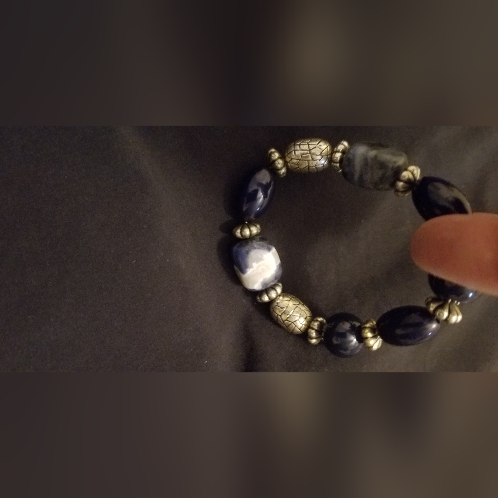 Navy blue bracelet.